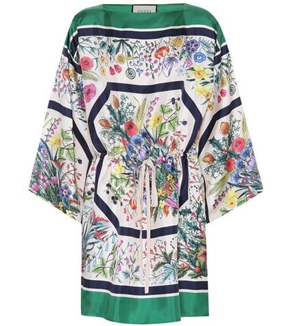 Rupert Sanderson Floral-printed Silk Twill Kaftan