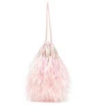 Self-portrait Feather-trimmed Embellished Pouch