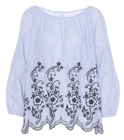 Tod's Reagan Embroidered Cotton Top