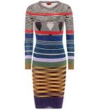Alexander Mcqueen Metallic Striped Dress