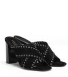Saint Laurent Loulou 95 Embellished Suede Sandals