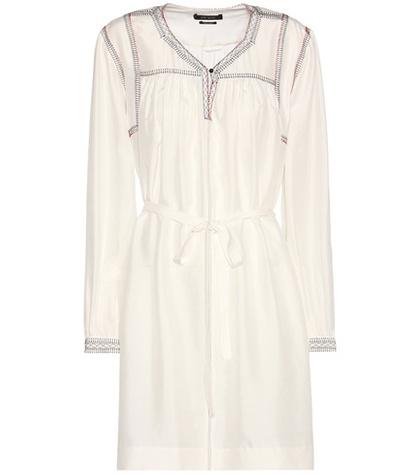 Alexander Mcqueen Lindley Embroidered Silk Dress