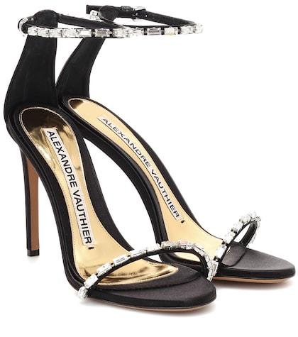 Alexandre Vauthier Carla Embellished Satin Sandals