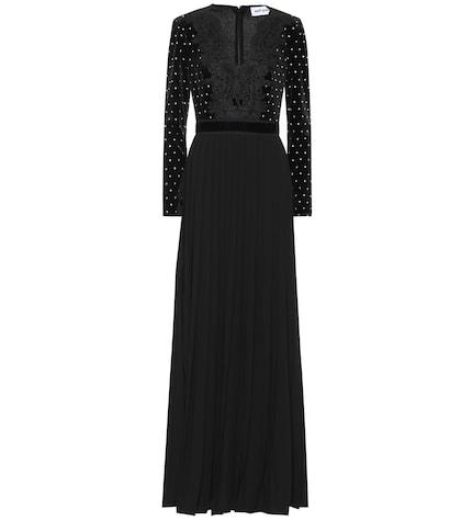 Nanushka Crystal Embellished Velvet Dress