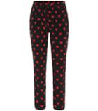 Redvalentino Heart Print Silk Pants