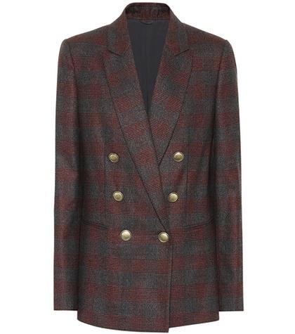 Etro Plaid Wool-blend Blazer