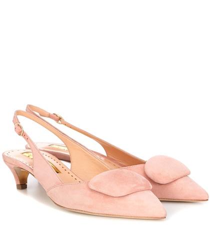 Rupert Sanderson Exclusive To Mytheresa – Misty Suede Slingback Pumps