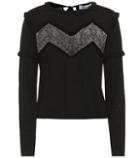 Valentino Lace-trimmed Wool Sweater
