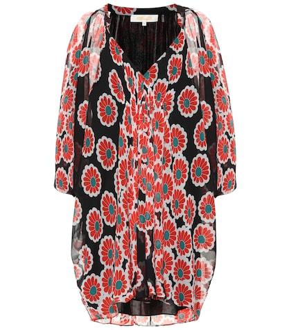 Diane Von Furstenberg Floral Silk Minidress