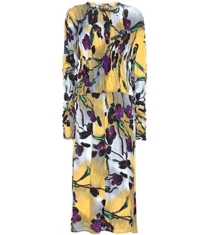Tomas Maier Printed Crinkled Crêpe Dress
