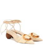 Nike Liya Embellished Raffia Sandals