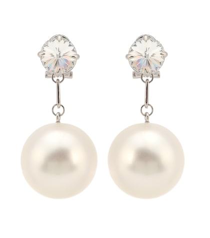 Balenciaga Crystal-embellished Clip-on Earrings