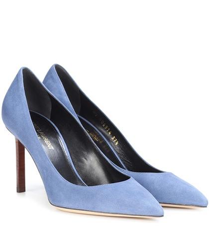 Saint Laurent Anja 85 Suede Pumps