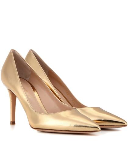 Victoria Beckham Gianvito 85 Metallic Leather Pumps