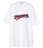 Vetements Embroidered Cotton T-shirt