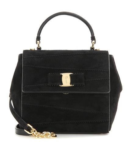 Salvatore Ferragamo Carrie Suede Shoulder Bag