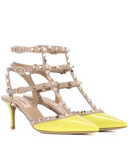 Valentino Valentino Garavani Rockstud Sling-back Patent Leather Pumps