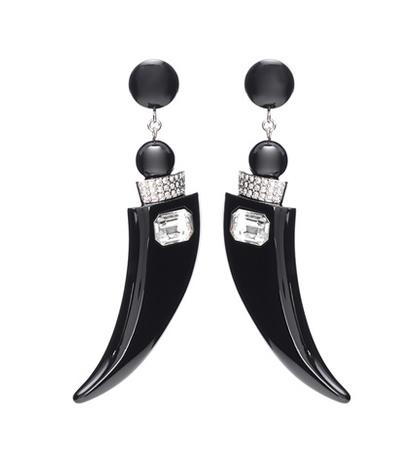 Saint Laurent Eighties Embellished Drop Earrings