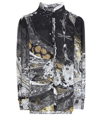 Church's Ruffled Floral-printed Silk Blouse