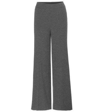 Stella Mccartney Knitted Wool And Silk-blend Trousers