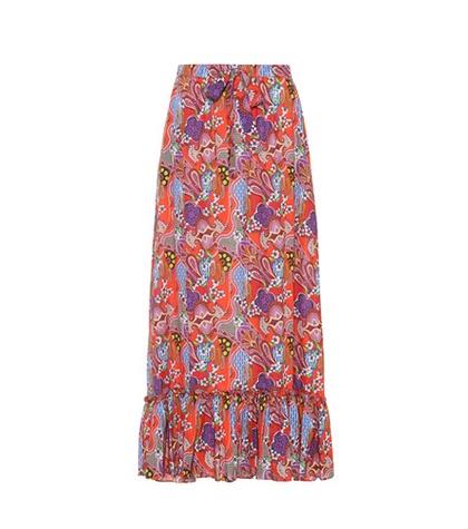 Etro Printed Cotton Maxi Skirt