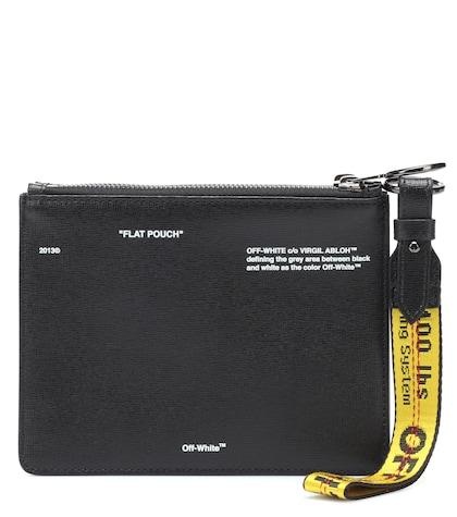 Heidi Klein Diagdouble Flap Leather Pouch