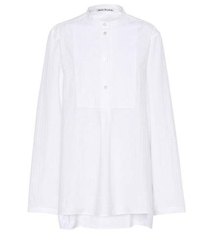 Miu Miu Lysanne Cotton-piqué Shirt