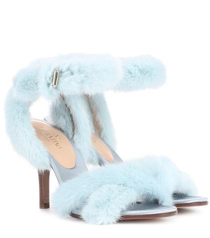 Valentino Valentino Garavani Fur Sandals