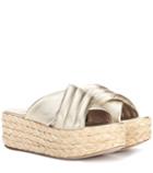 Isabel Marant Pufftopraffia Leather Platform Sandals