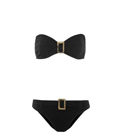 Lisa Marie Fernandez Buckle Bandeau Bikini