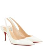 Christian Louboutin Clare 80 Leather Slingback Pumps