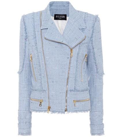 Balmain Cotton-blend Tweed Jacket