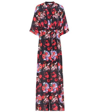 Kenzo Printed Silk Shirt Dress