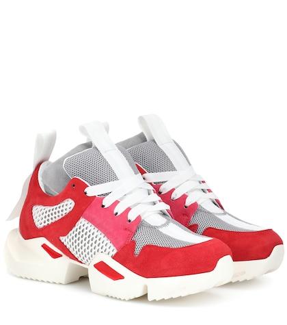 Unravel Suede-trimmed Sneakers