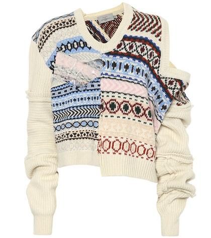 Preen By Thornton Bregazzi Kyra Patchwork Wool Sweater