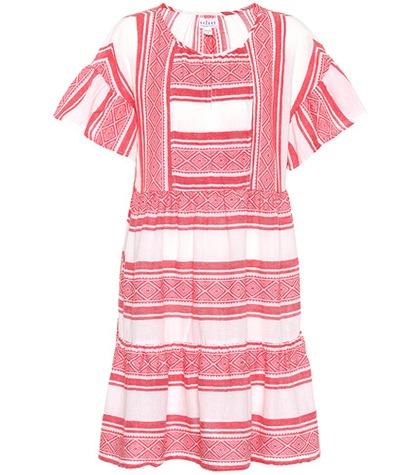 Velvet Striped Cotton Dress