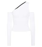 Amiri Asymmetric Cold-shoulder Top