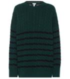 Loewe Striped Cable-knit Wool Sweater