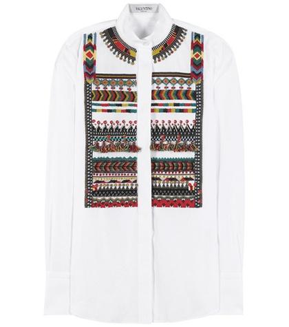 Gianvito Rossi Embellished Cotton Shirt