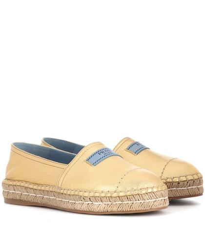 Stella Mccartney Metallic Leather Espadrilles
