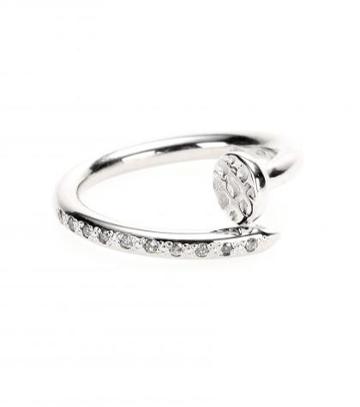 Roberto Marroni 18kt Rhodium-plated White Gold Big Nail Ring With Diamonds