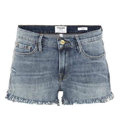 Frame Le Cut Off Shredded Raw Shorts