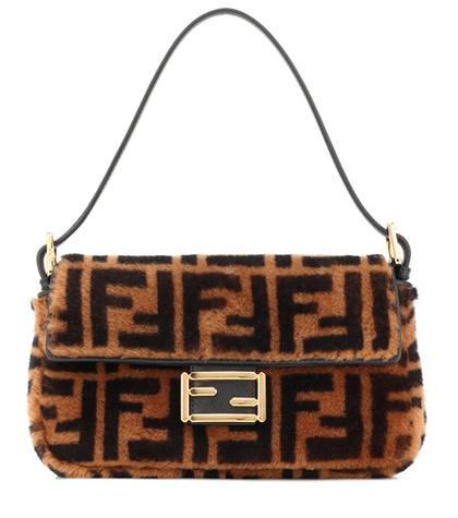 Fendi Baguette Fur Shoulder Bag