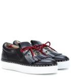 Burberry Embellished Leather Sneakers
