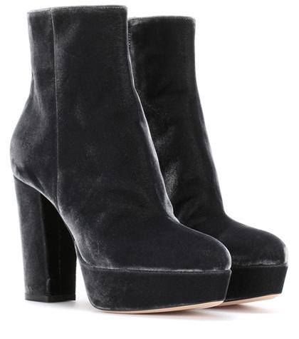 Gianvito Rossi Exclusive To Mytheresa.com - Temple Velvet Ankle Boots