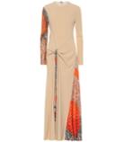Chlo Crêpe And Silk-twill Maxi Dress