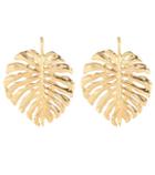 Oscar De La Renta Palm Leaf Earrings