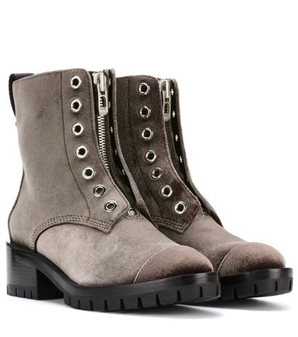 3.1 Phillip Lim Velvet Ankle Boots