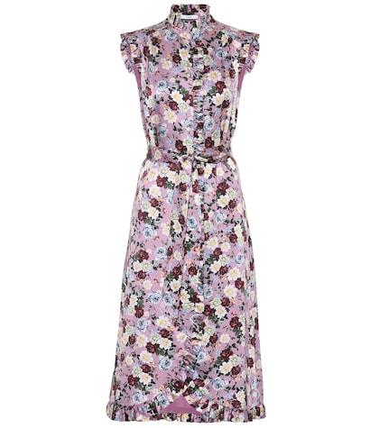 Erdem Sebla Floral Silk Satin Dress