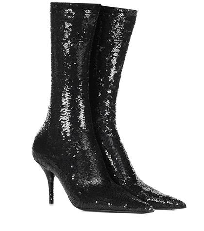 Balenciaga Knife Sequined Sock Boots